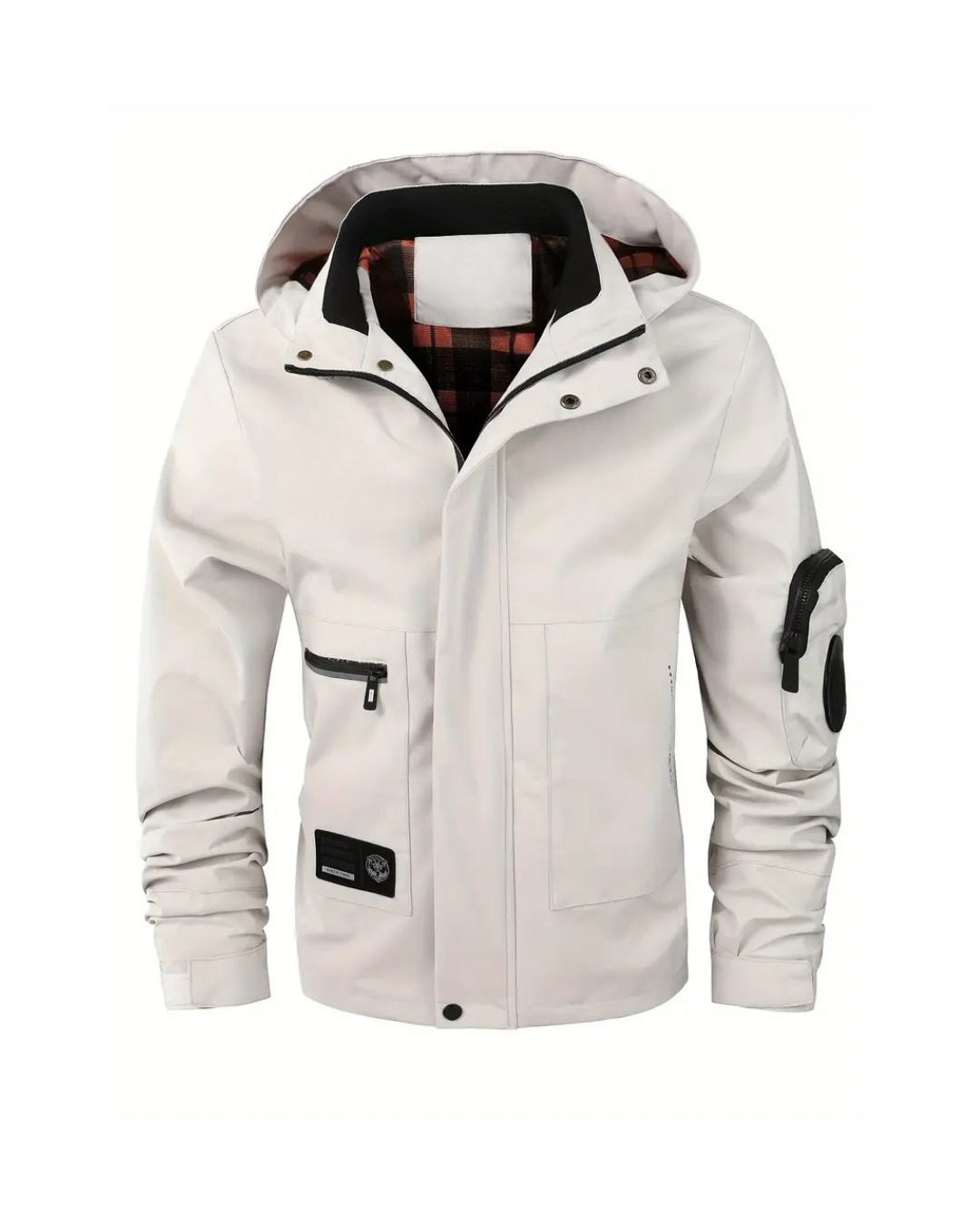Chaqueta con capucha y cremallera completa para hombre