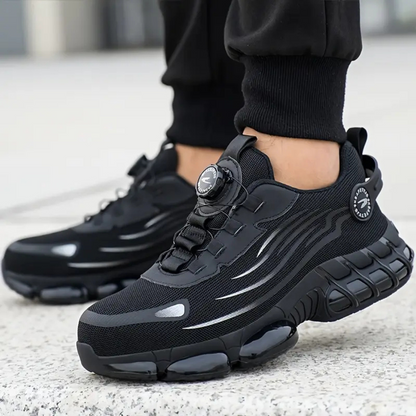 Zapatos cómodos con punta de acero y ajuste seguro para hombre