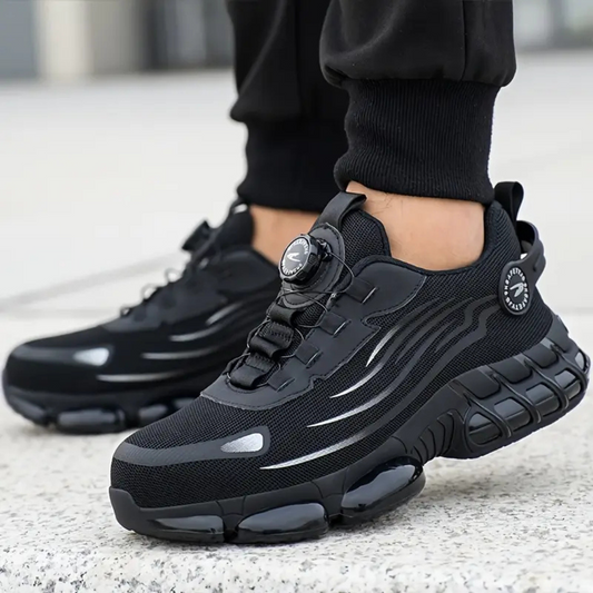 Zapatos cómodos con punta de acero y ajuste seguro para hombre