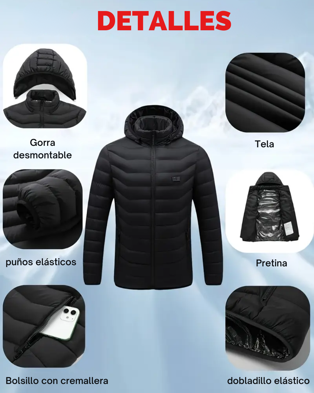 Chaqueta Térmica USB Confort Invierno para Hombre