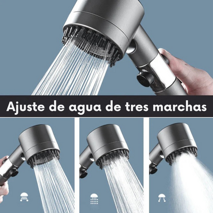 Cabezal de ducha multifuncional de ajuste con un botón