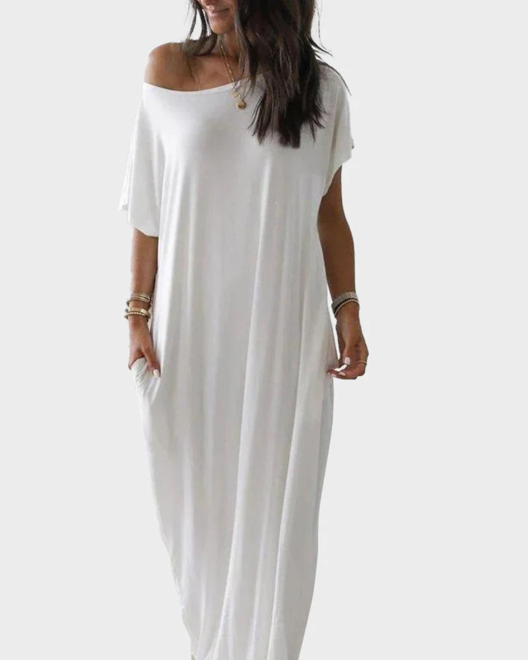 Vestido Holgado de Hombros Caídos Para Mujer®