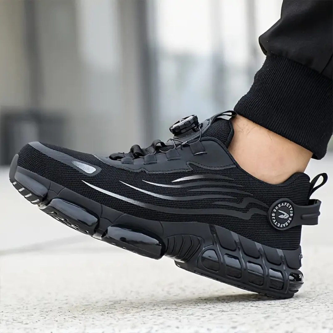 Zapatos cómodos con punta de acero y ajuste seguro para hombre
