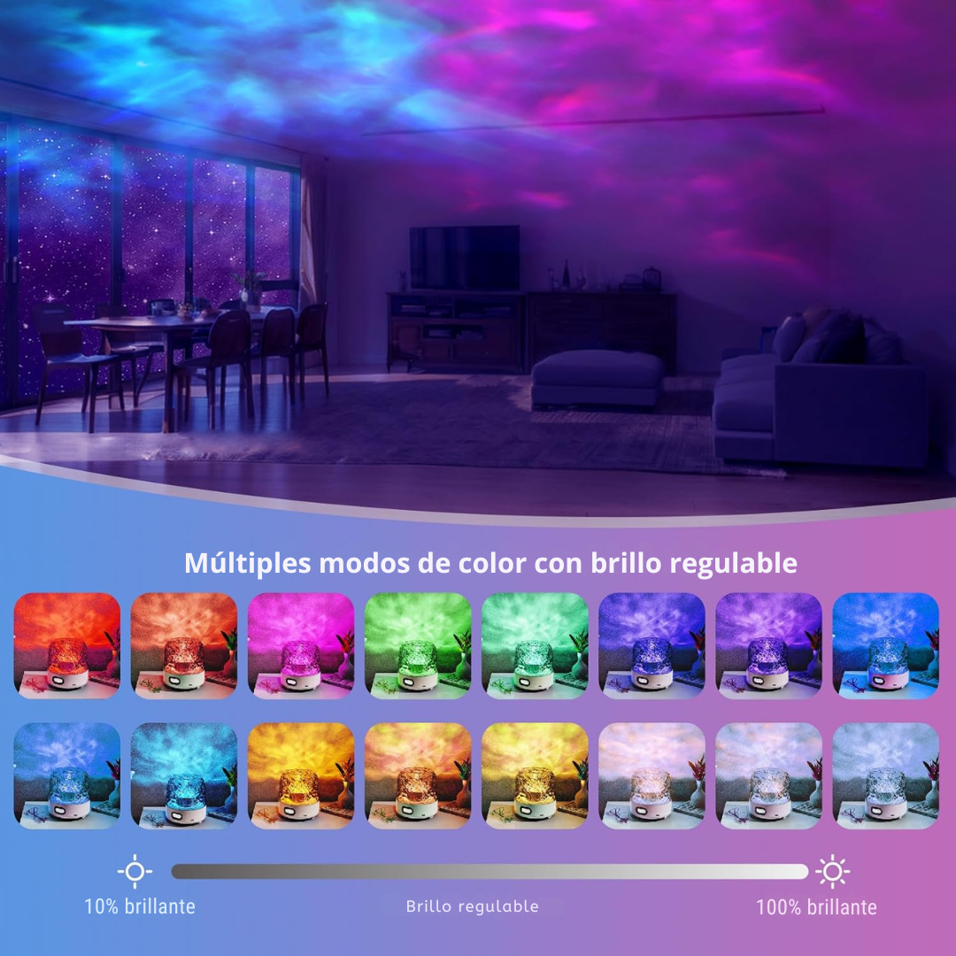 Lámpara con Efecto Aurora Boreal de 16 Colores para una Atmósfera Única®