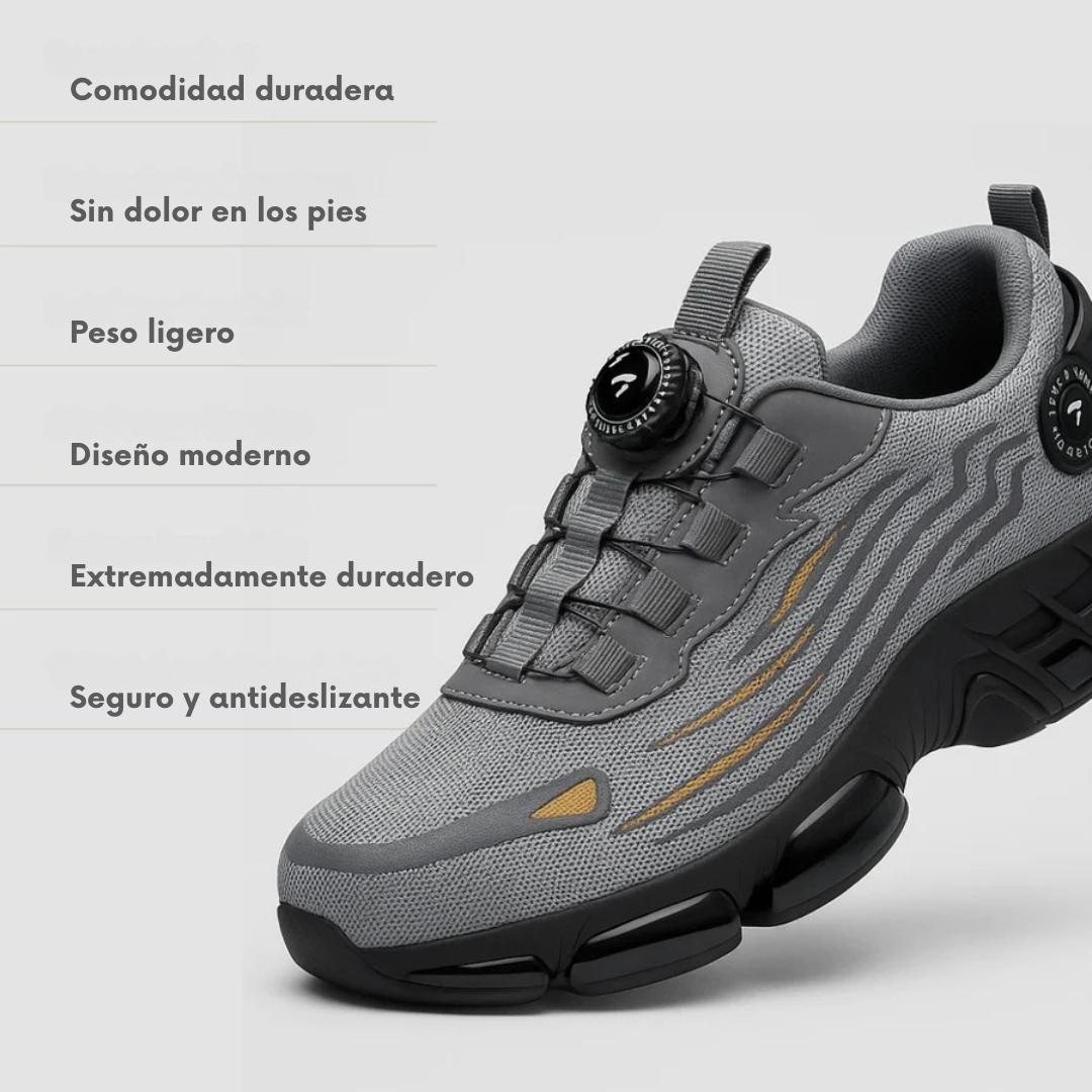 Zapatos cómodos con punta de acero y ajuste seguro para hombre