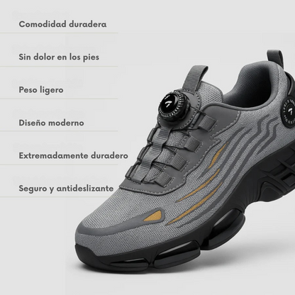Zapatos cómodos con punta de acero y ajuste seguro para hombre