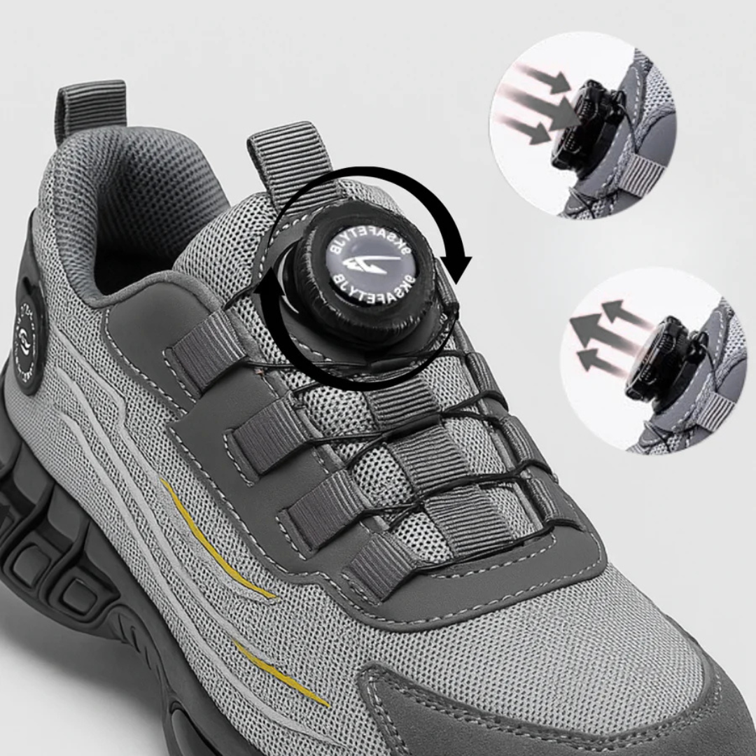 Zapatos cómodos con punta de acero y ajuste seguro para hombre