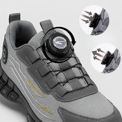 Zapatos cómodos con punta de acero y ajuste seguro para hombre
