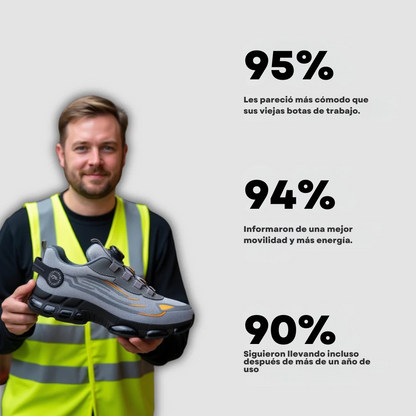 Zapatos cómodos con punta de acero y ajuste seguro para hombre
